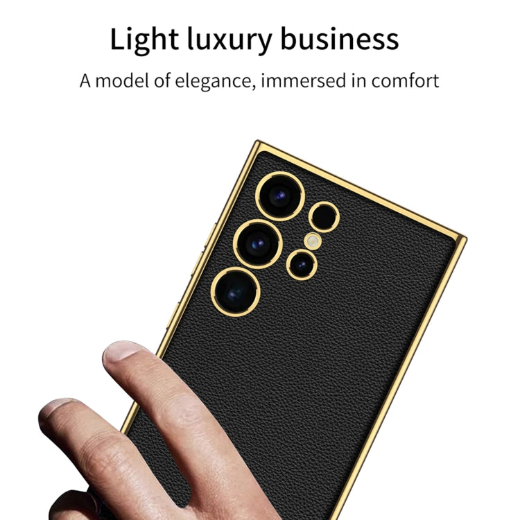 For Samsung Galaxy S24 Ultra 5G GKK Plating TPU + Leather Full Coverage Phone Case(Red) by GKK