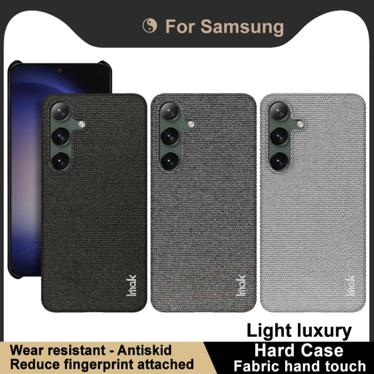 For Samsung Galaxy S24 5G imak Ruiyi Series Cloth Texture PU + PC Phone Case(Dark Grey) by imak
