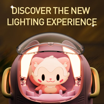 MJ066 220ML Portable Desktop Cute Cartoon Tank Car Air Humidifier with LED Lights, Model:Rechargeable(Pink) by bashfashion