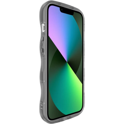 For iPhone 14 IMAK Wave Bubble Soft Shockproof Phone Case(Transparent Black) by imak