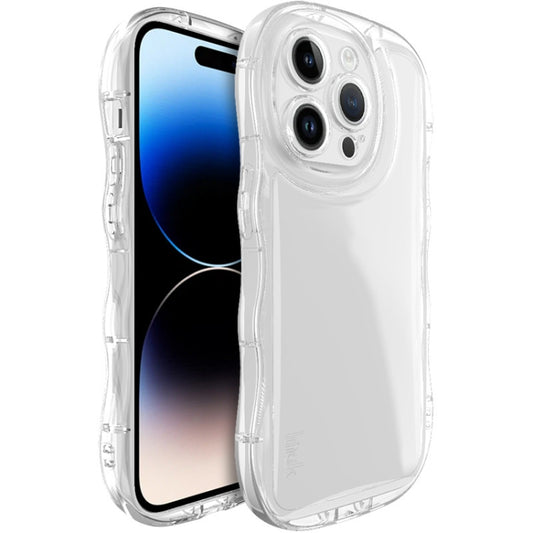 For iPhone 14 Pro IMAK Wave Bubble Soft Shockproof Phone Case(Transparent) by imak