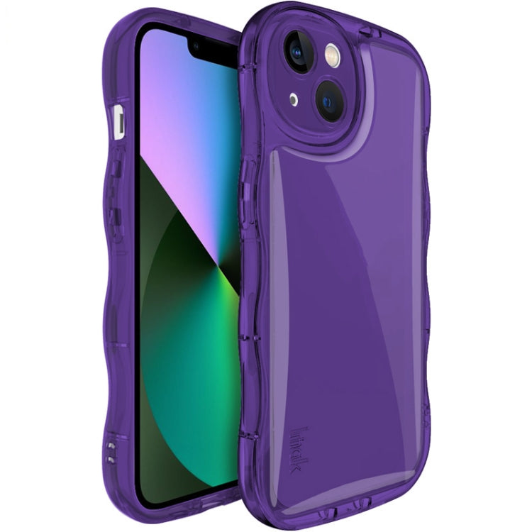 For iPhone 15 IMAK Wave Bubble Soft Shockproof Phone Case(Purple) by imak