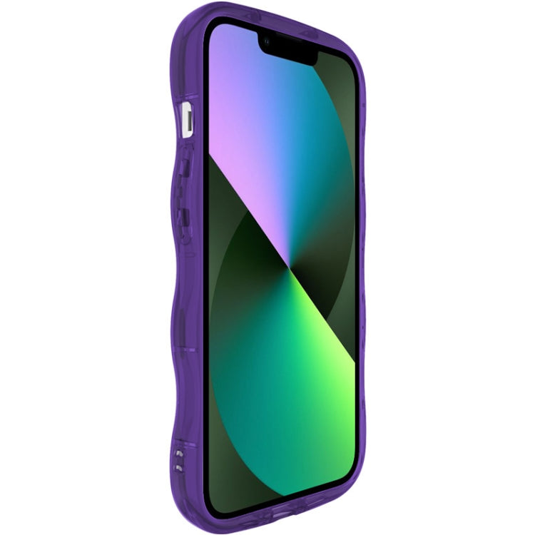 For iPhone 15 IMAK Wave Bubble Soft Shockproof Phone Case(Purple) by imak