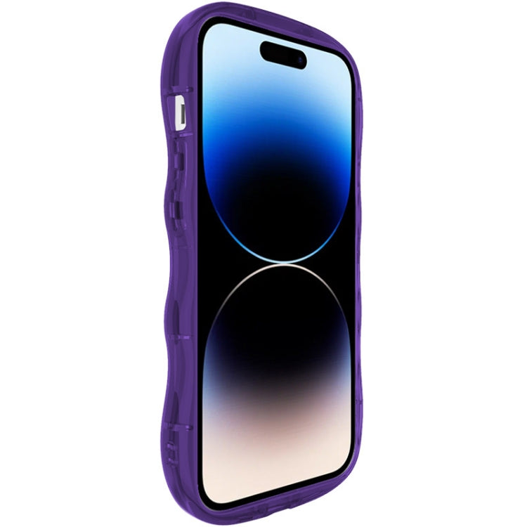 For iPhone 15 Pro IMAK Wave Bubble Soft Shockproof Phone Case(Purple) by imak