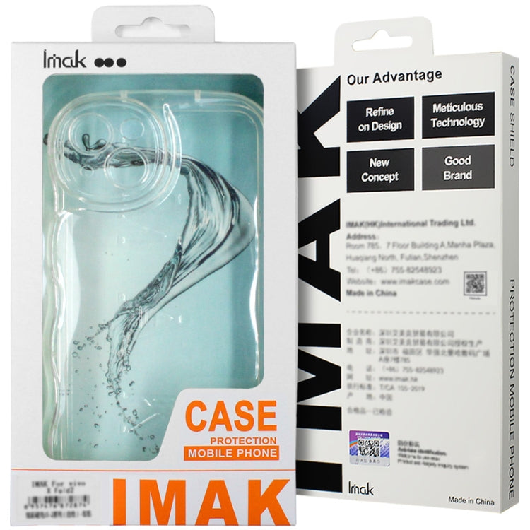 For iPhone 15 Pro IMAK Wave Bubble Soft Shockproof Phone Case(Transparent) by imak