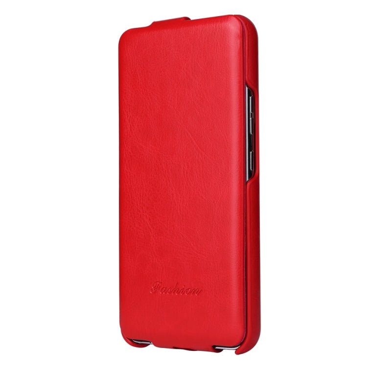 For Samsung Galaxy S24 5G Fierre Shann 64 Texture Vertical Flip PU Leather Phone Case(Red) by FIERRE SHANN