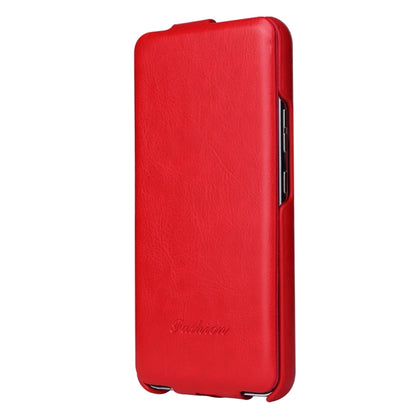For Samsung Galaxy S24 5G Fierre Shann 64 Texture Vertical Flip PU Leather Phone Case(Red) by FIERRE SHANN