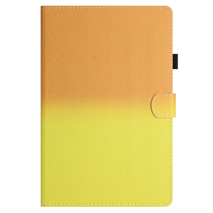 For Samsung Galaxy Tab A11+ / A9+ Stitching Gradient Smart Leather Tablet Case(Orange Yellow) by bashfashion