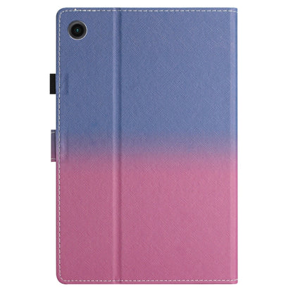 For Samsung Galaxy Tab A11+ / A9+ Stitching Gradient Smart Leather Tablet Case(Blue Rose) by bashfashion