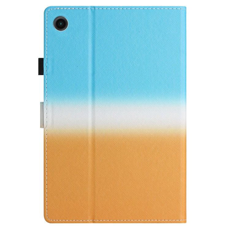 For Samsung Galaxy Tab A11+ / A9+ Stitching Gradient Smart Leather Tablet Case(Blue Orange) by bashfashion