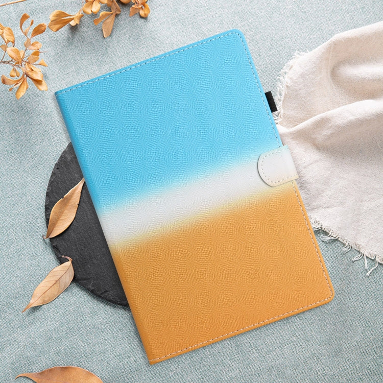 For Samsung Galaxy Tab A11+ / A9+ Stitching Gradient Smart Leather Tablet Case(Blue Orange) by bashfashion