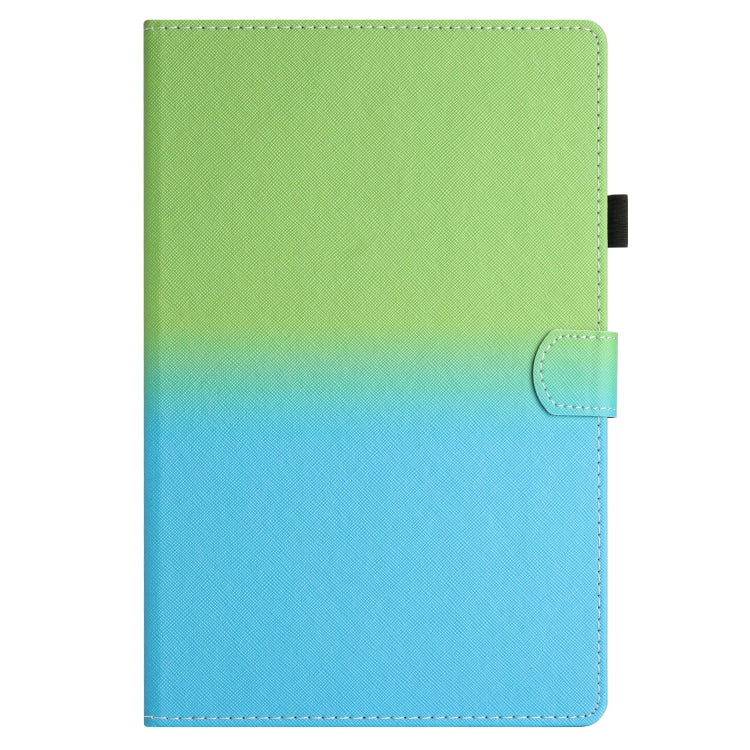 For Samsung Galaxy Tab A11+ / A9+ Stitching Gradient Smart Leather Tablet Case(Green Blue) by bashfashion