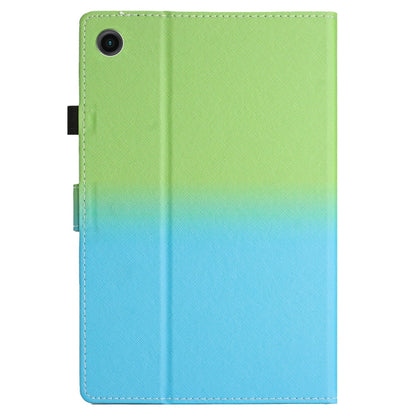 For Samsung Galaxy Tab A11+ / A9+ Stitching Gradient Smart Leather Tablet Case(Green Blue) by bashfashion