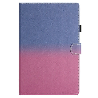 For Samsung Galaxy Tab A11 / A9 Stitching Gradient Smart Leather Tablet Case(Blue Rose) by bashfashion