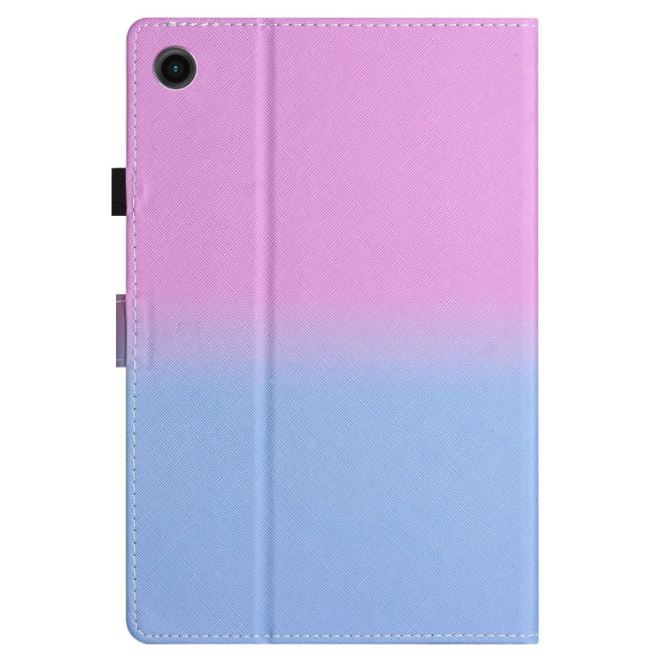 For Samsung Galaxy Tab A11 / A9 Stitching Gradient Smart Leather Tablet Case(Purple Blue) by bashfashion