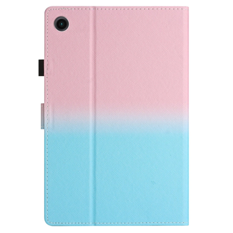 For Samsung Galaxy Tab A11 / A9 Stitching Gradient Smart Leather Tablet Case(Pink Blue) by bashfashion