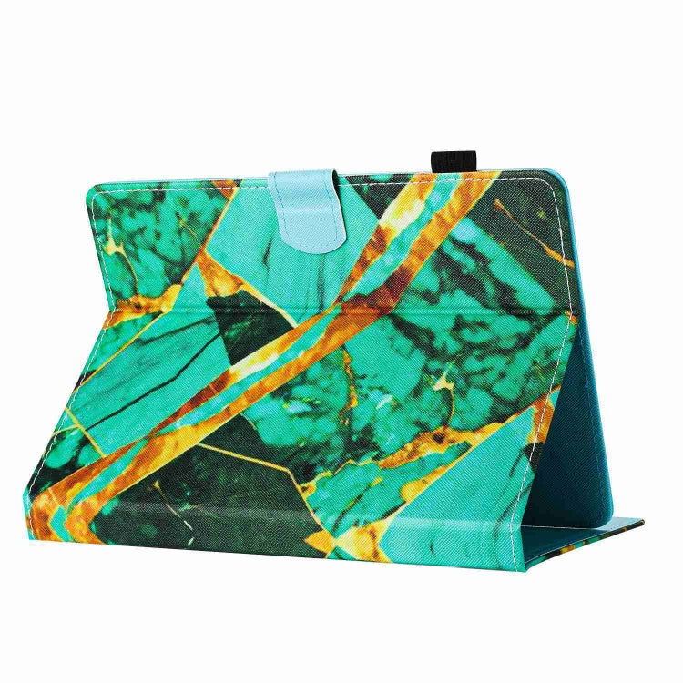 For 8 inch Universal Marble Pattern Stitching Leather Tablet Case(Gold Green) by bashfashion