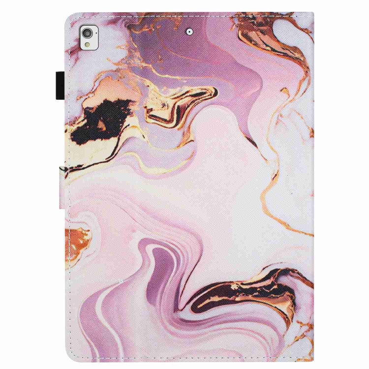 For iPad 10.2 2020 / 2019 Marble Pattern Stitching Smart Leather Tablet Case(Gold Pink) by bashfashion