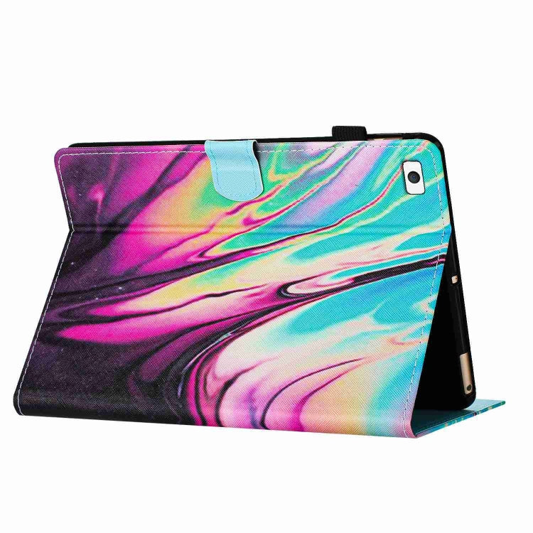 For iPad mini 5 / 4 / 3 / 2 / 1 Marble Pattern Stitching Smart Leather Tablet Case(Rose Blue) by bashfashion