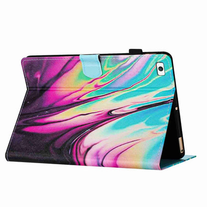 For iPad mini 5 / 4 / 3 / 2 / 1 Marble Pattern Stitching Smart Leather Tablet Case(Rose Blue) by bashfashion