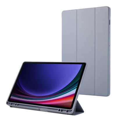 For Samsung Galaxy Tab S9+ / S10+ 3-Fold Pure Color TPU Leather Tablet Case with Pen Slot(Lavender) by bashfashion