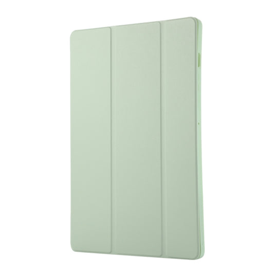 For Samsung Galaxy Tab S9+ / S10+ 3-Fold Pure Color TPU Leather Tablet Case with Pen Slot(Green) by bashfashion