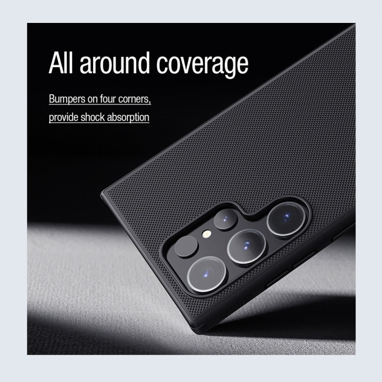 For Samsung Galaxy S24 Ultra 5G NILLKIN Frosted Shield Pro Magnetic Magsafe Phone Case(Black) by NILLKIN