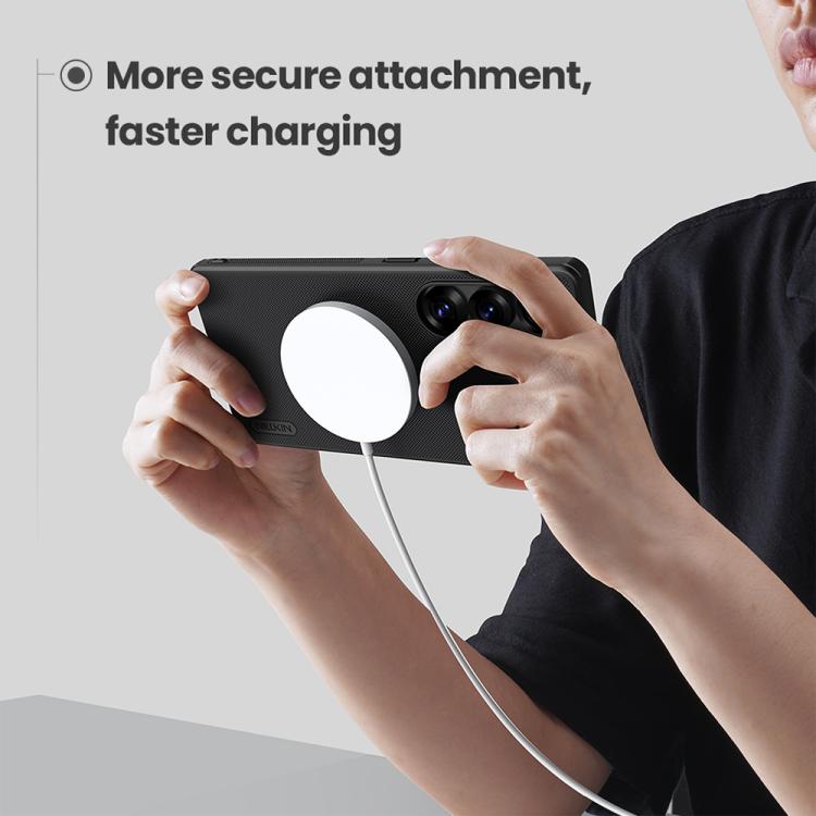 For Samsung Galaxy S25 Ultra 5G NILLKIN Frosted Shield Pro Magnetic Magsafe Phone Case(Black) by NILLKIN