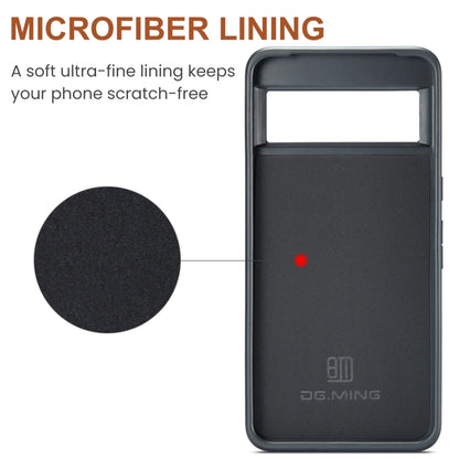 For Google Pixel 8 Pro DG.MING M5 Series Zip RFID Multi Card Detachable Leather Phone Case(Coffee) by DG.MING