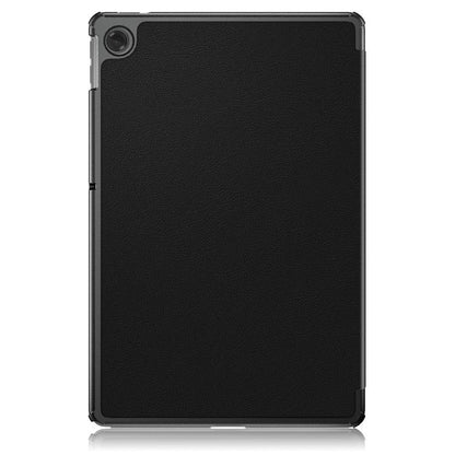 For Lenovo Tab 10.1 2025 Custer Texture 3-Fold Holder Leather Smart Tablet Case(Black) by bashfashion