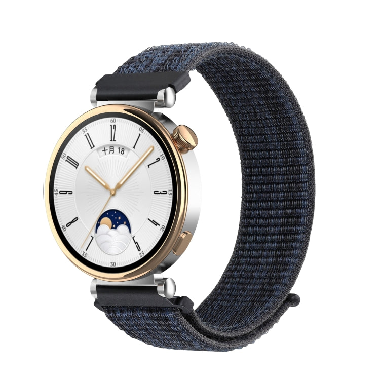 18mm Universal Nylon Loop Watch Band(Black Blue) by bashfashion