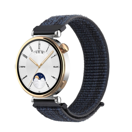 18mm Universal Nylon Loop Watch Band(Black Blue) by bashfashion