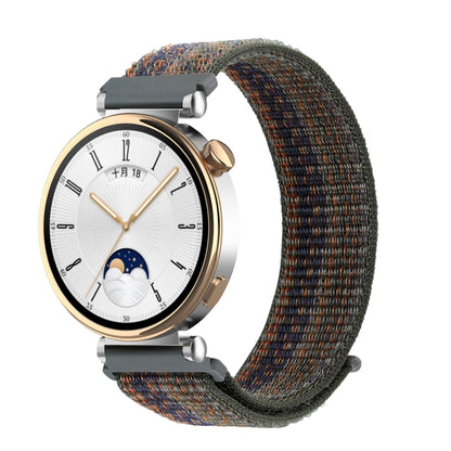 18mm Universal Nylon Loop Watch Band(Dark Green Orange) by bashfashion