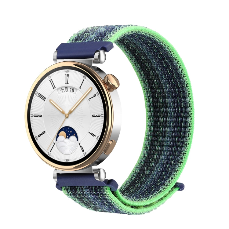 18mm Universal Nylon Loop Watch Band(Bright Green Blue) by bashfashion
