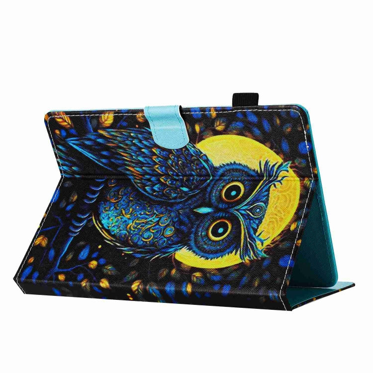 For 8 inch Painted Pattern Stitching Leather Tablet Case(Moonlight Eagle) by bashfashion