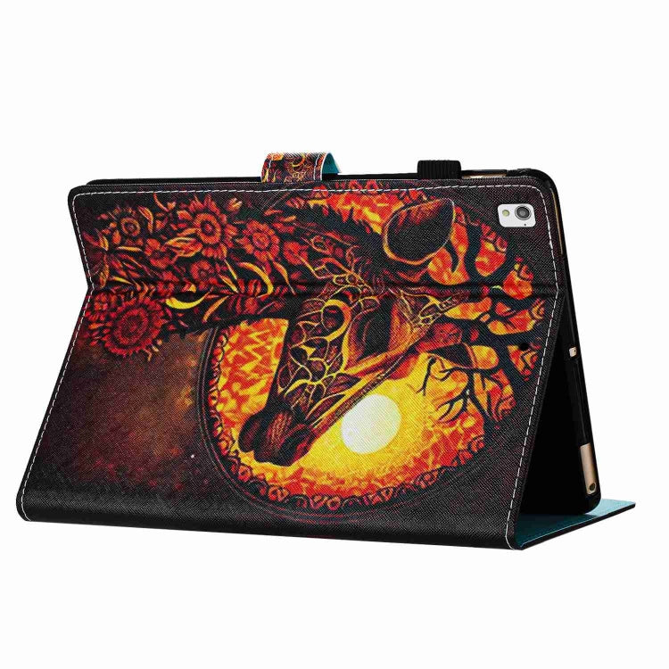For Samsung Galaxy Tab S6 Lite P610 Painted Pattern Stitching Smart Leather Tablet Case(Flower Deer) by bashfashion