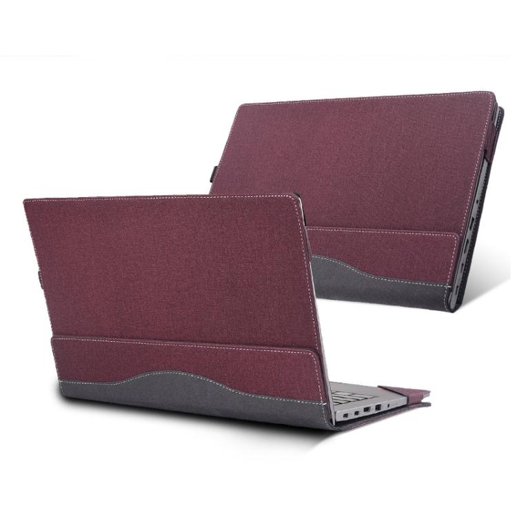 For Lenovo IdeaPad Slim 3 16IRH10 / 16AHP10 Laptop Leather Shockproof Protective Case(Wine Red) by bashfashion