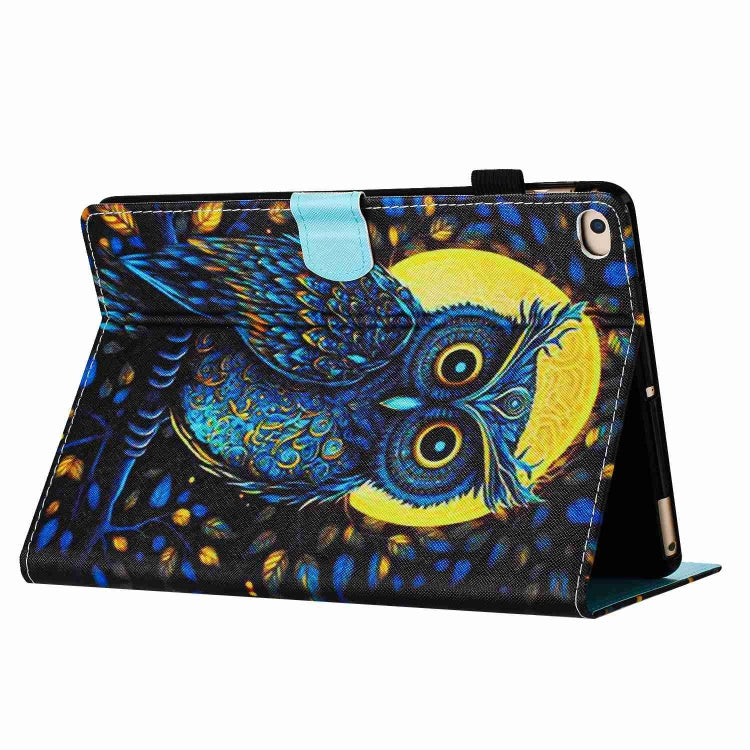 For iPad 9.7 2018 / 2017 Painted Pattern Stitching Smart Leather Tablet Case(Moonlight Eagle) by bashfashion