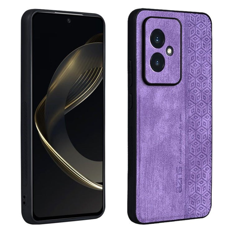 For Honor 100 AZNS 3D Embossed Skin Feel Phone Case(Purple) by AZNS