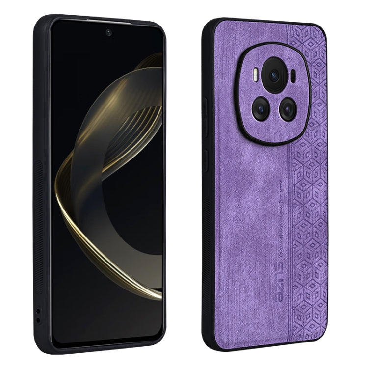 For Honor Magic6 AZNS 3D Embossed Skin Feel Phone Case(Purple) by AZNS