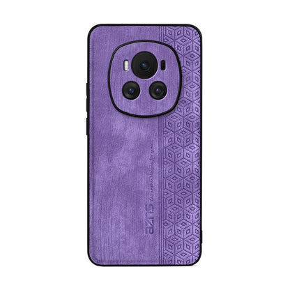 For Honor Magic6 AZNS 3D Embossed Skin Feel Phone Case(Purple) by AZNS