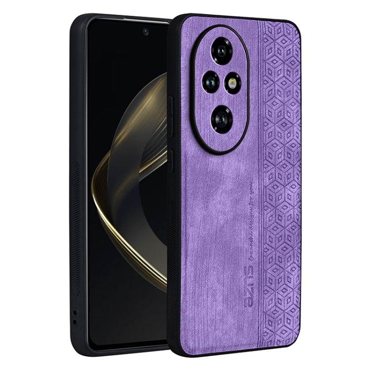 For Honor 200 AZNS 3D Embossed Skin Feel Phone Case(Purple) by AZNS