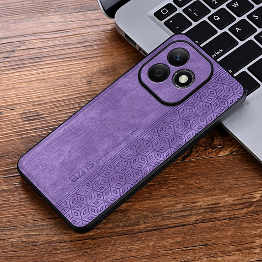 For Honor X60i AZNS 3D Embossed Skin Feel Phone Case(Purple) by AZNS