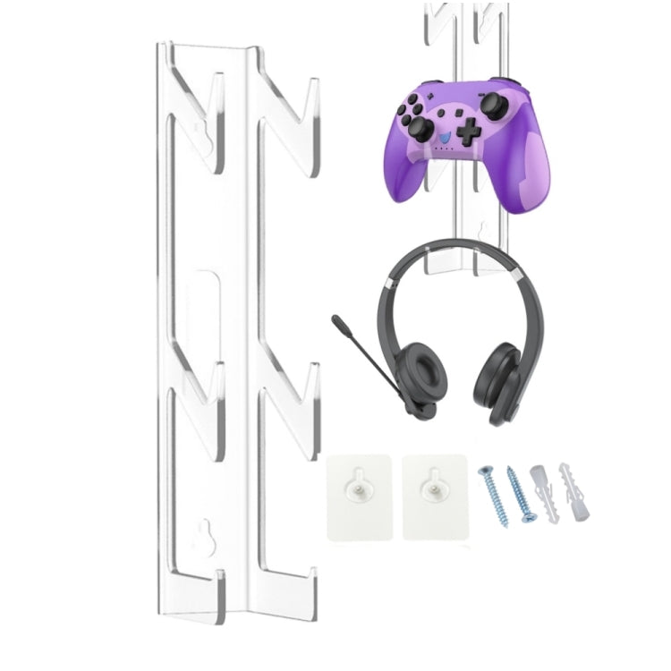 YX072-1 Acrylic Game Controller and Headphone Wall Mount by bashfashion