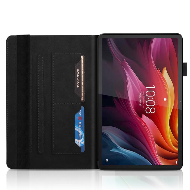 For Lenovo Tab P12 / Xiaoxin Pad Pro 12.7 2025 Life Tree Series Horizontal Flip Leather Tablet Case(Black) by bashfashion