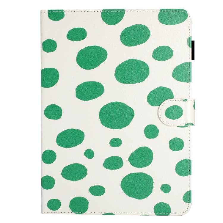 For iPad Pro 11.0 2022 / Air 10.9 2022 Dot Pattern Leather Smart Tablet Case(White Green Dot) by bashfashion