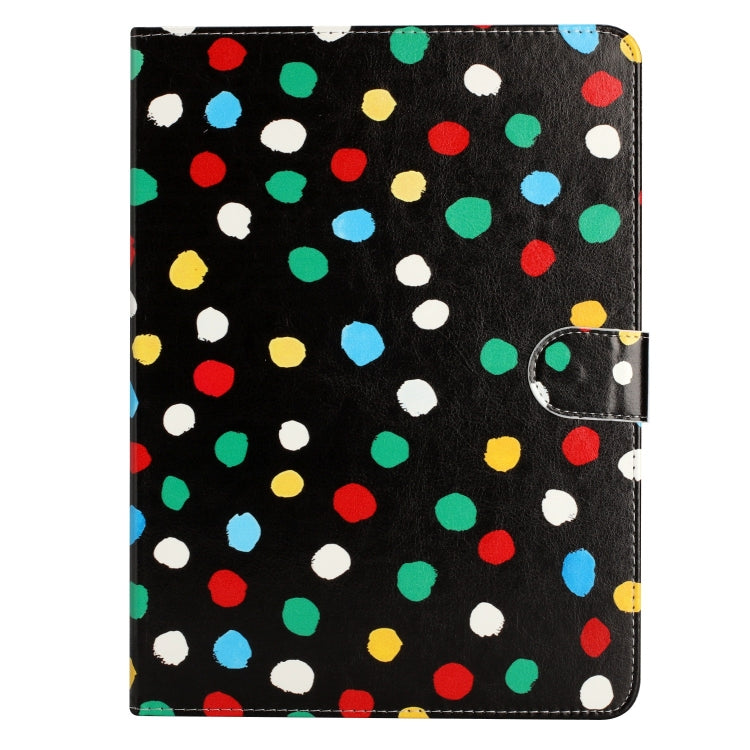 For iPad 2025 / 2022 Dot Pattern Leather Smart Tablet Case(Black Colorful) by bashfashion