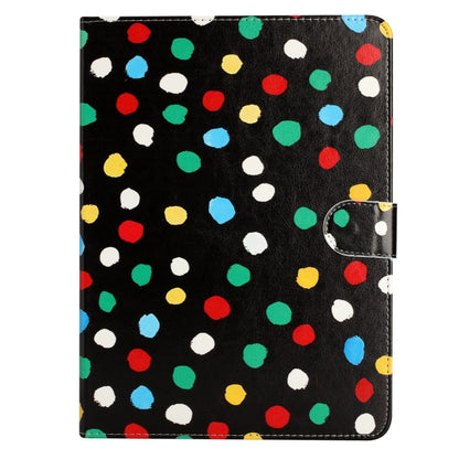 For iPad 10.2 2021 / 2020 / 10.5 2019 Dot Pattern Leather Smart Tablet Case(Black Colorful)