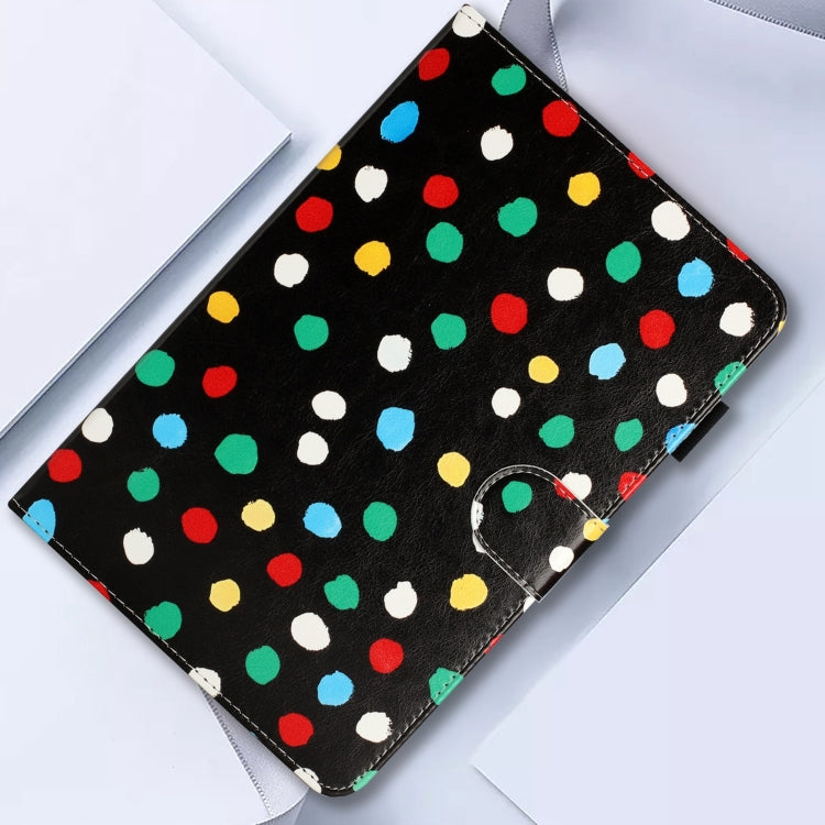 For iPad 10.2 2021 / 2020 / 10.5 2019 Dot Pattern Leather Smart Tablet Case(Black Colorful)