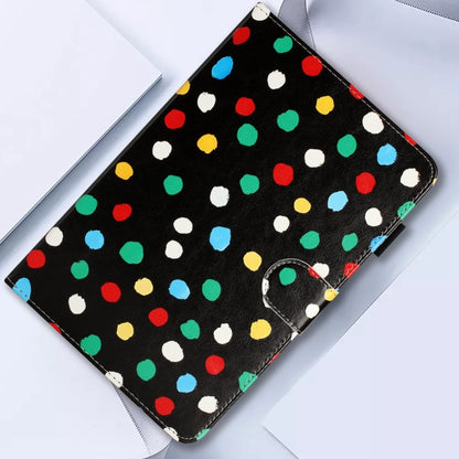 For iPad 10.2 2021 / 2020 / 10.5 2019 Dot Pattern Leather Smart Tablet Case(Black Colorful)